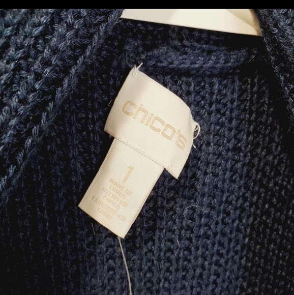 Chico's navy blue Johanna open front Johanna vest size 1 (s) NWT - Picture 5 of 6